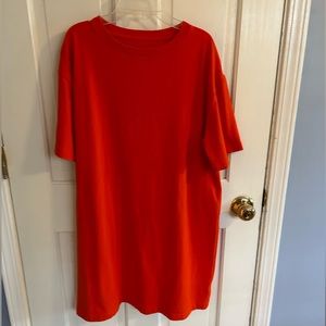 Orange T-shirt Dress